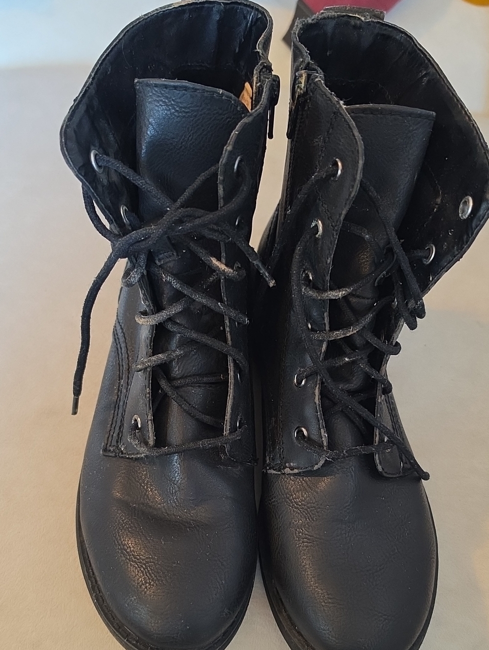 BRASH Women's Black Above Ankle Lace-Up Combat Type Boots Sz 9.5 GUC